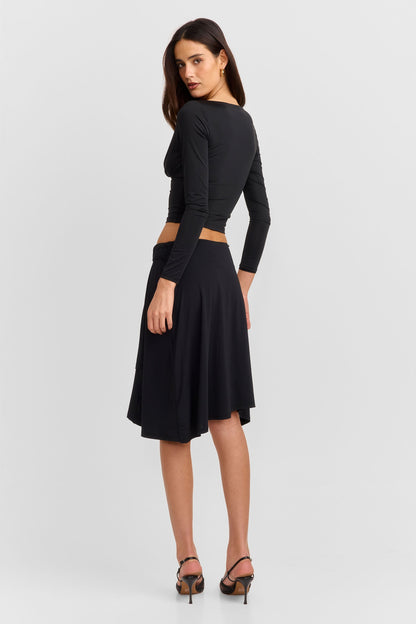 Rosmary Midi Skirt Black