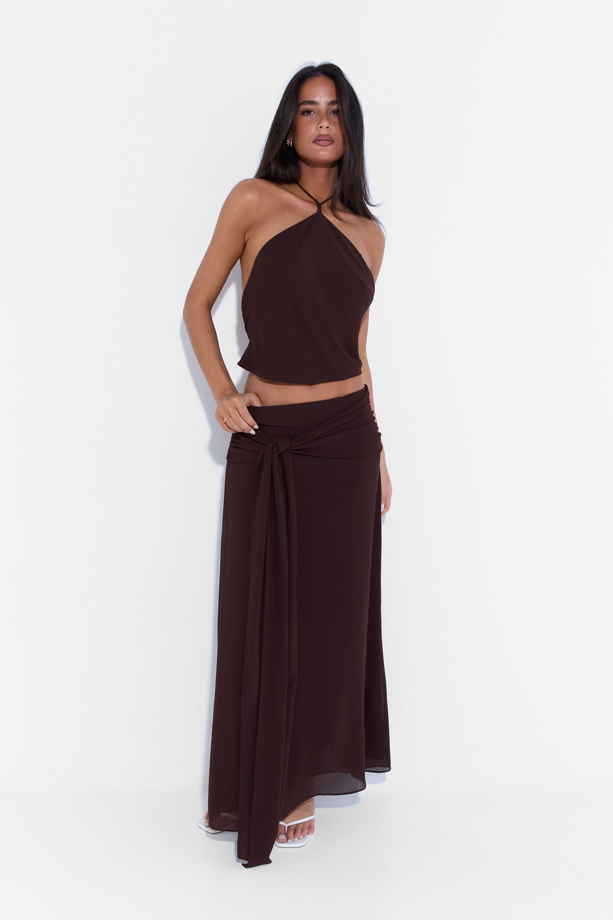 Nova Maxi Skirt Chocolate