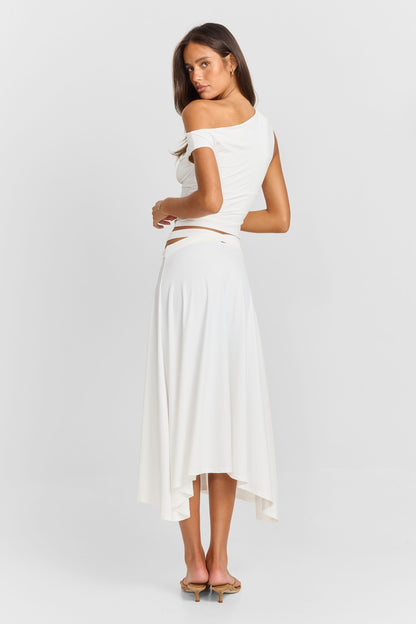 Bloom Maxi Skirt White