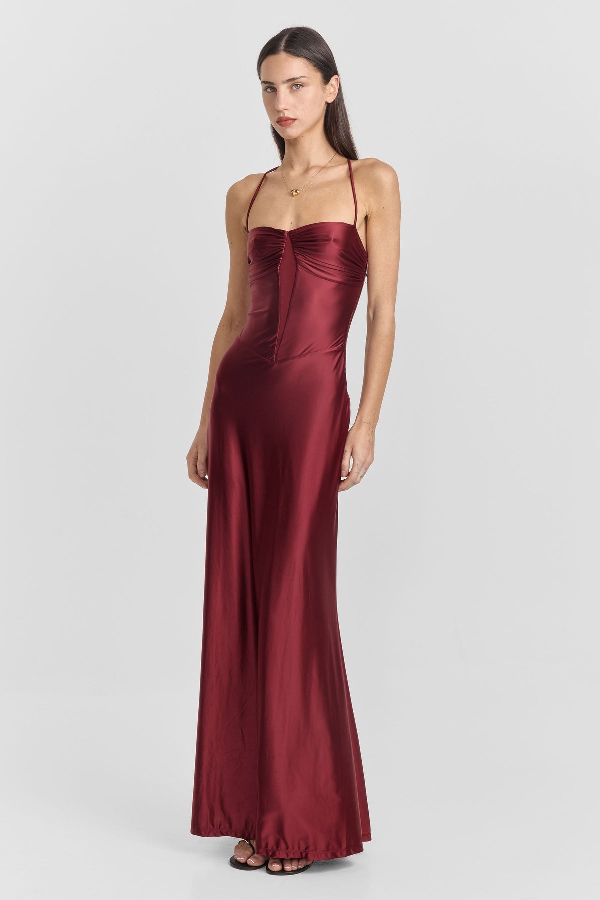 Georgette Maxi Dress Red