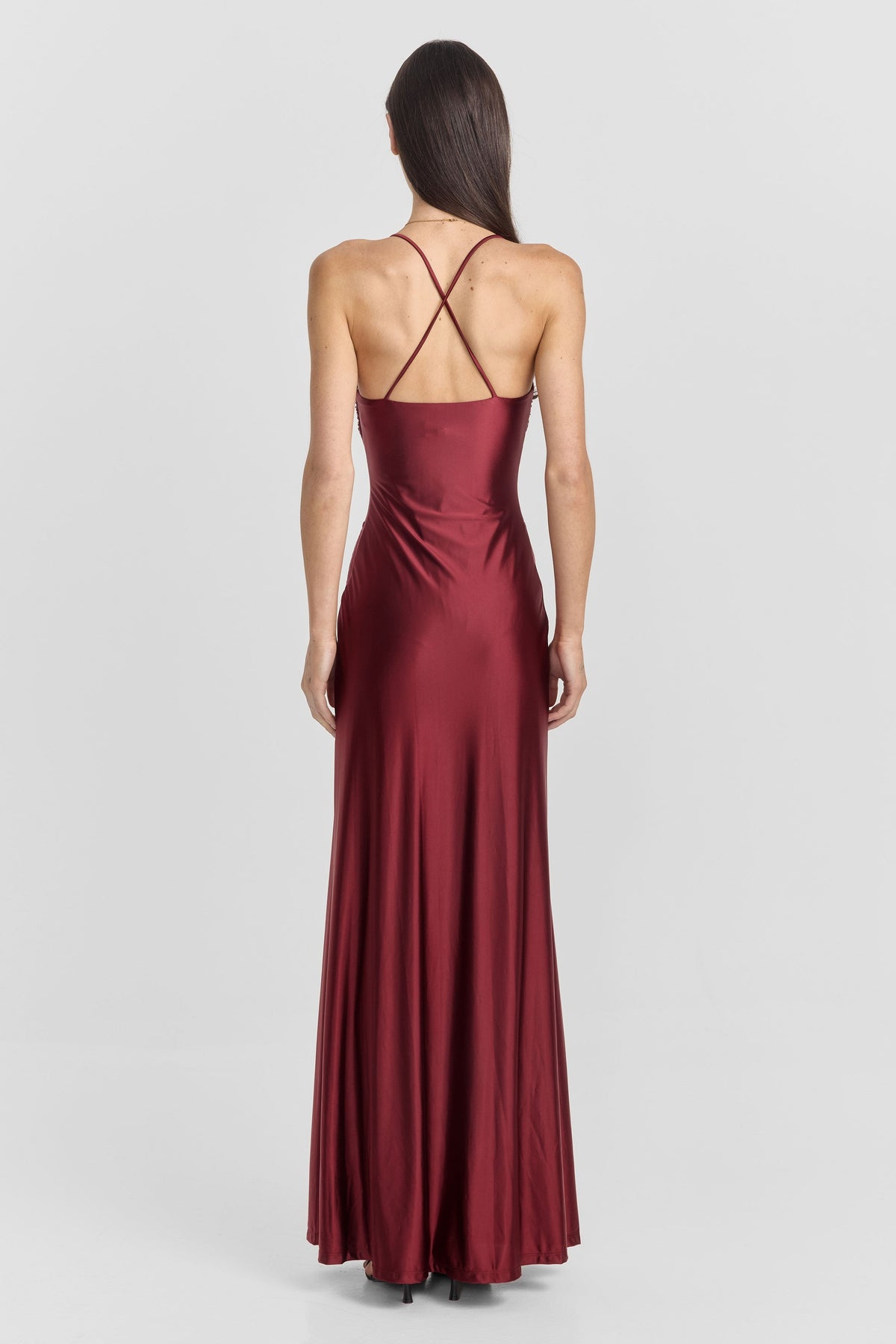 Georgette Maxi Dress Red