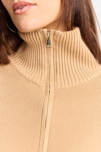 Clarisse Knit Jacket Camel