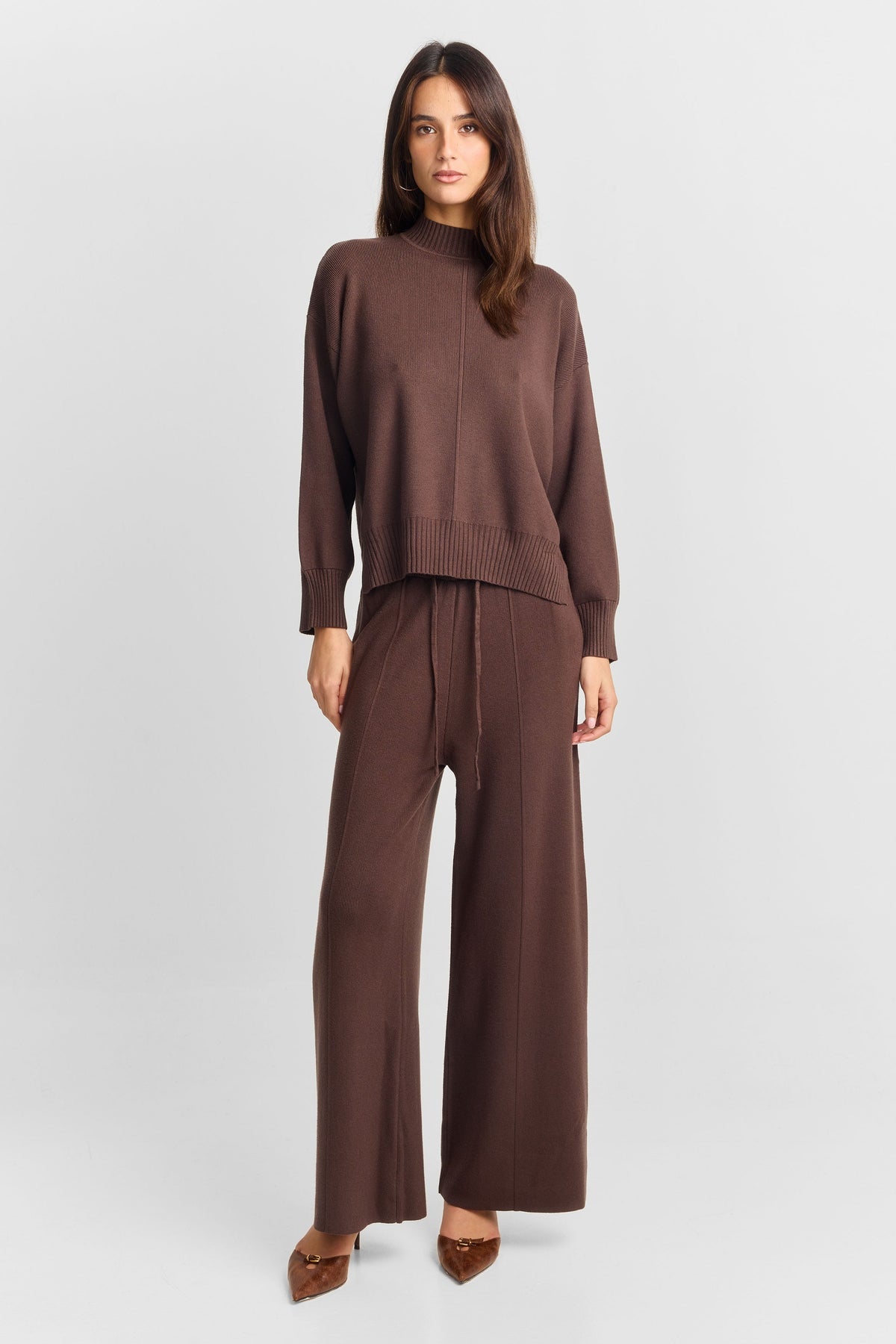 Maxine Knit Top Brown
