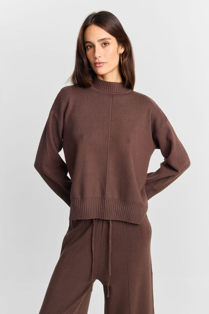 Maxine Knit Top Brown