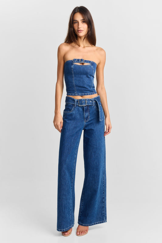 Ebony Jean Mid Blue