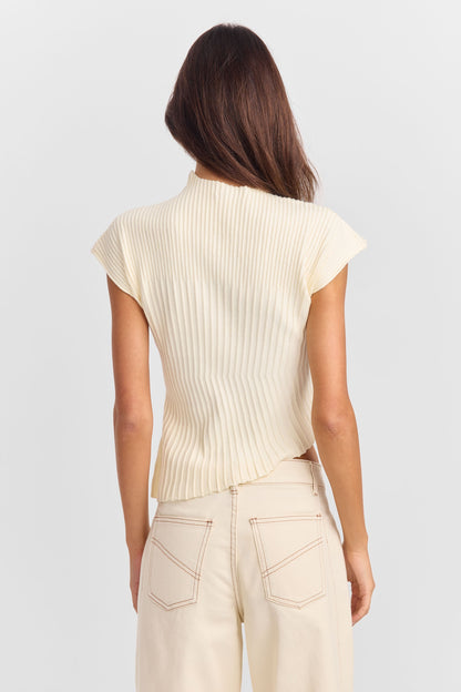 June Knit Top White