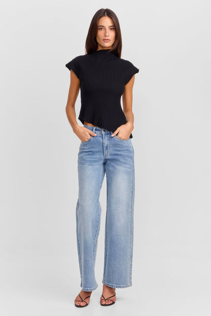 June Knit Top Black