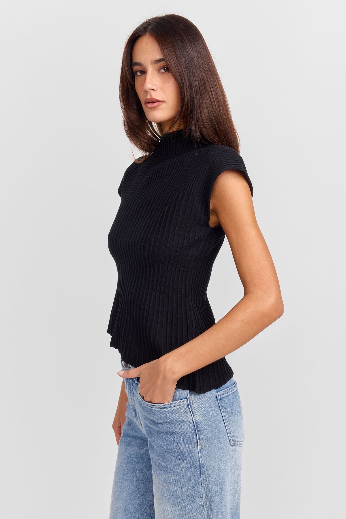 June Knit Top Black