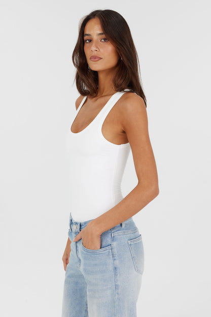 Claudine Bodysuit White