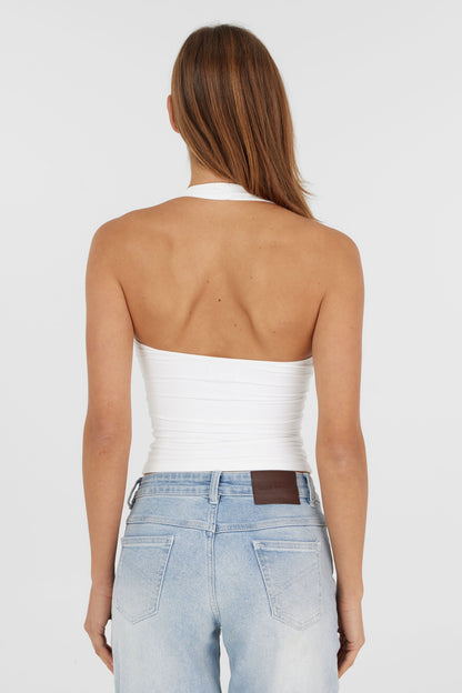 Claudine Top White