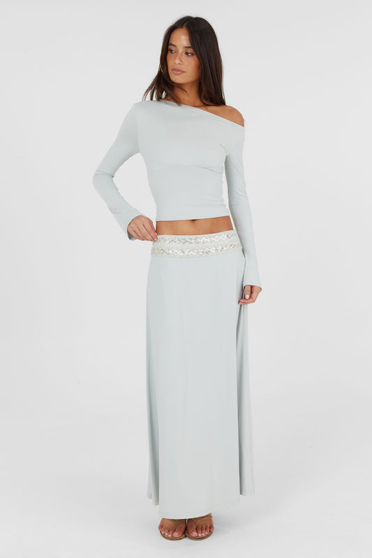 Claudette Midi Skirt Blue