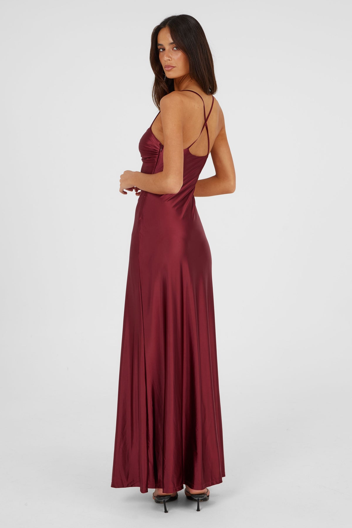Georgette Maxi Dress Red