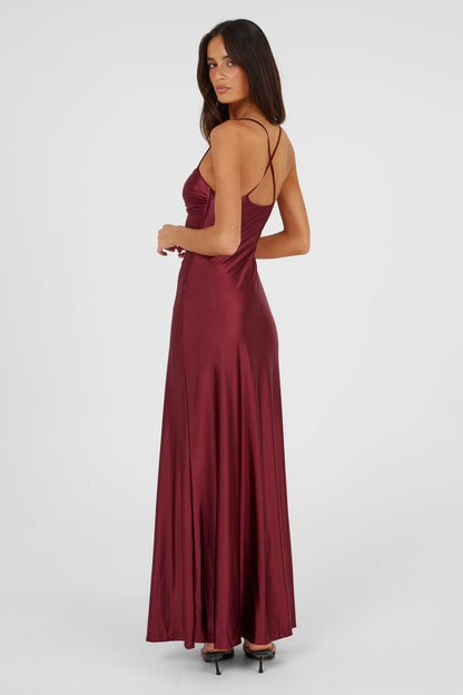Georgette Maxi Dress Red