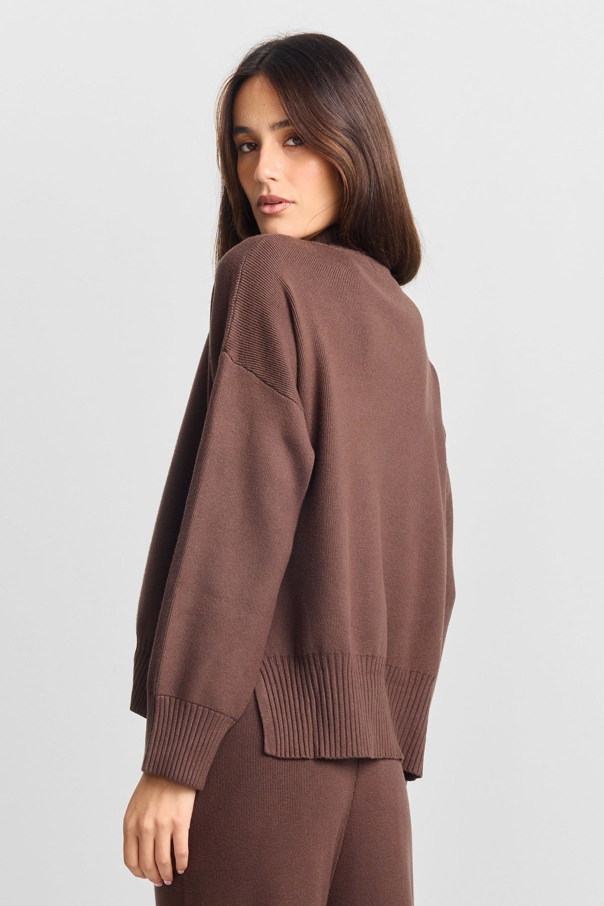 Maxine Knit Top Brown