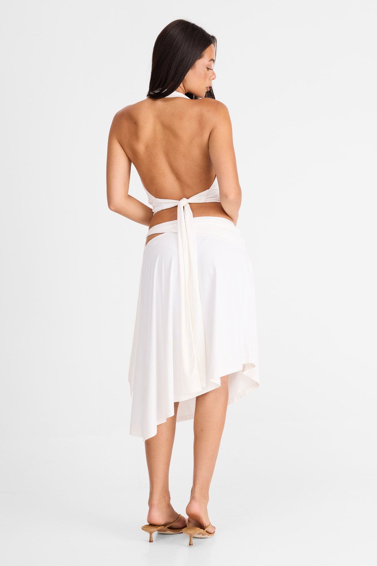 Luna Midi Skirt White