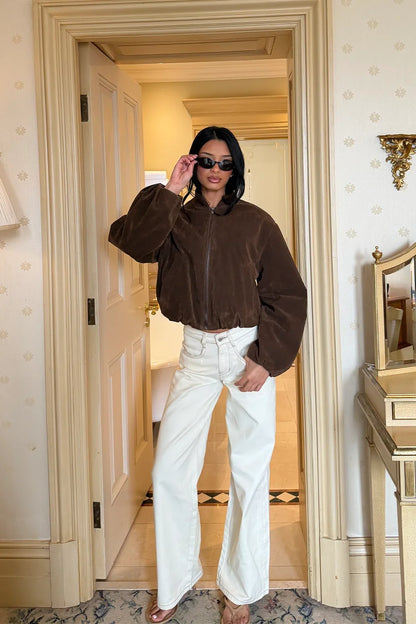 Maxine Bomber Jacket Brown